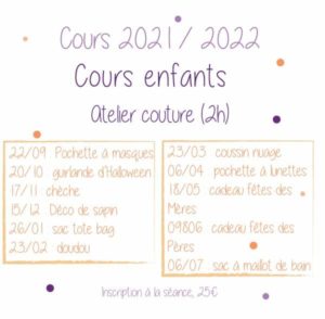 Atelier couture enfants - Lou & tralala