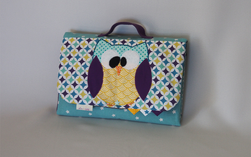 Tapis à langer de voyage Chouette Lou & tralala