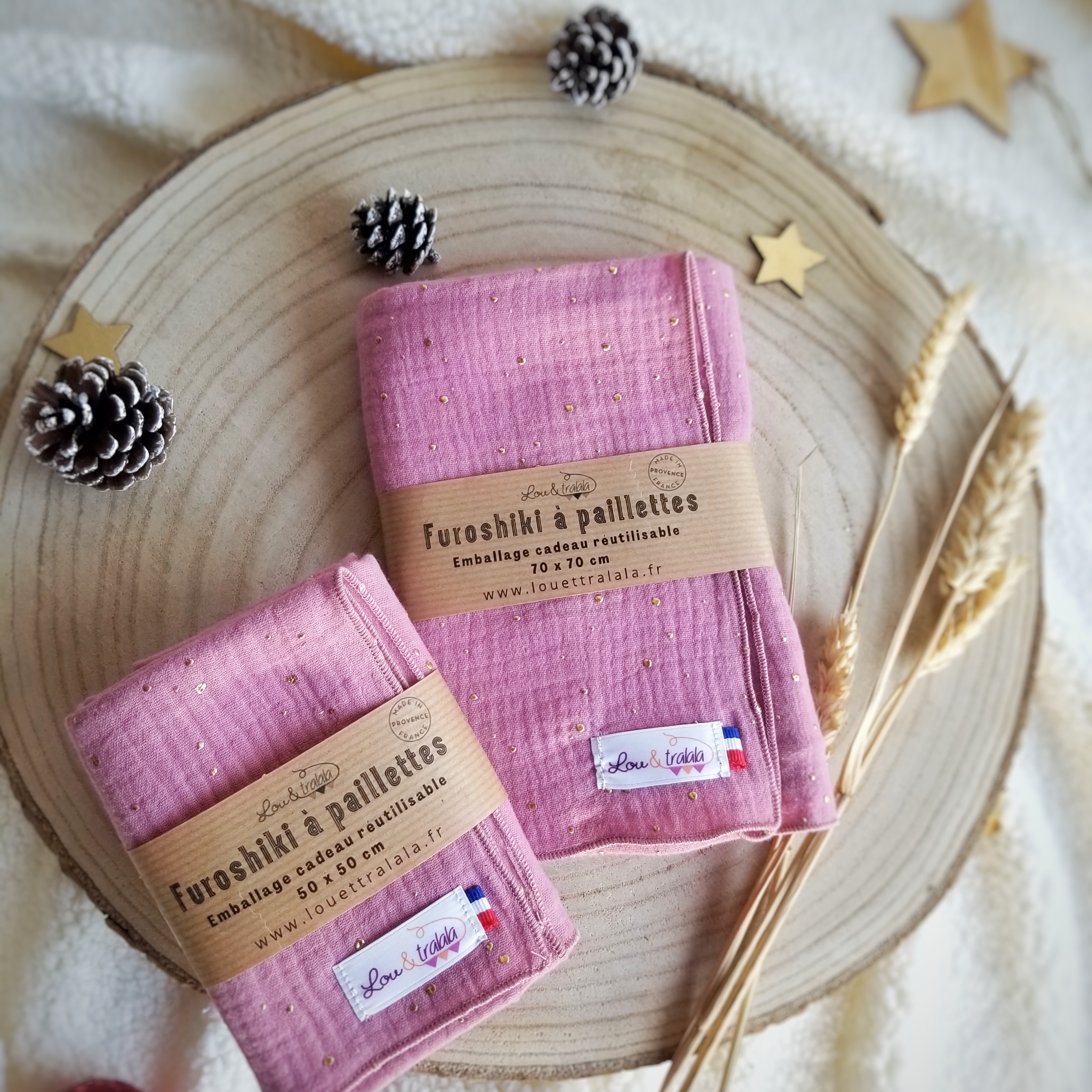 Furoshiki paillettes – emballage cadeaux - Lou & tralala