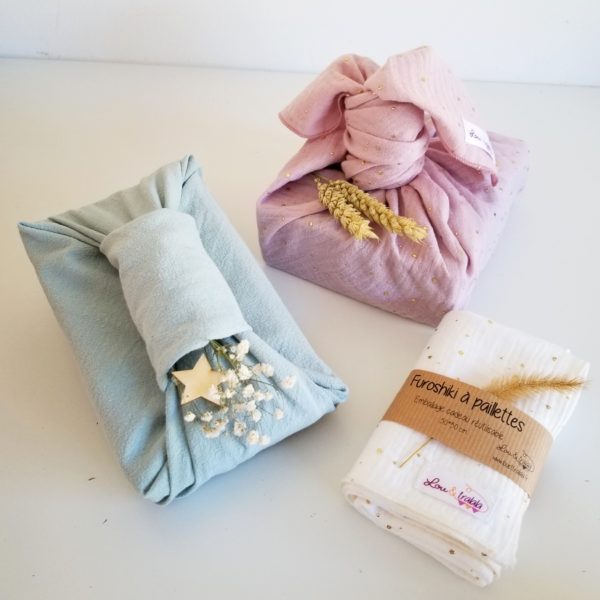 Furoshiki - emballage cadeau réutilisable - Lou & tralala